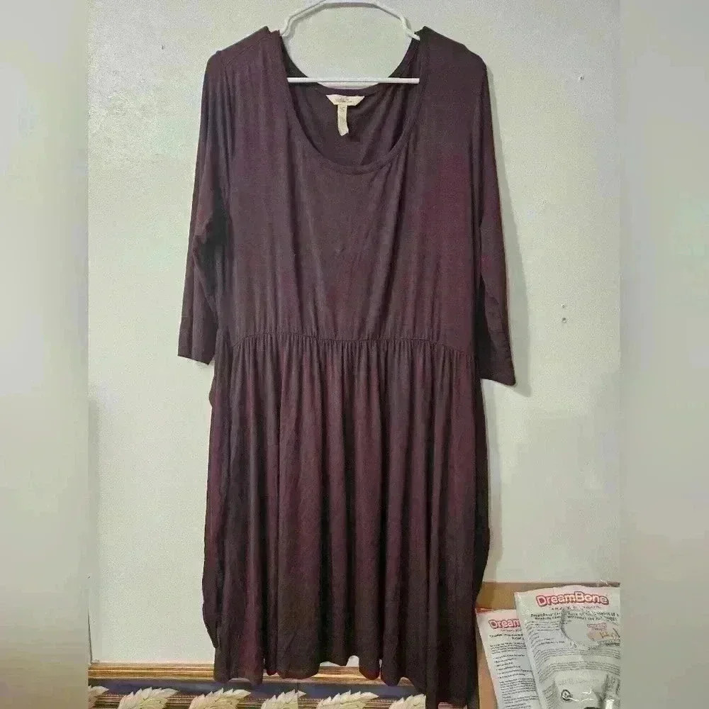 Matilda jane maroon midi dress!